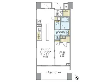 アパートメンツ三田(1LDK/2階)の間取り写真
