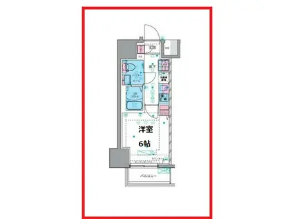 ジェノヴィア青砥スカイガーデン(1K/7階)の間取り写真