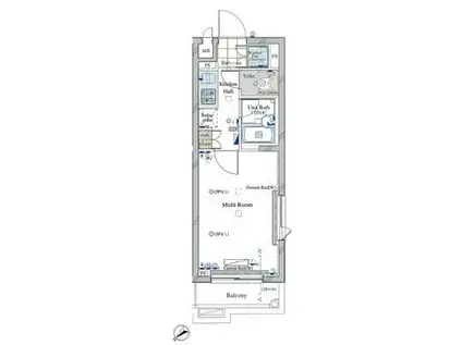 パティーナ桜台(1K/5階)の間取り写真