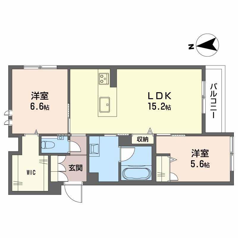 PETRA IKESHITA(2LDK/2階)の間取り写真
