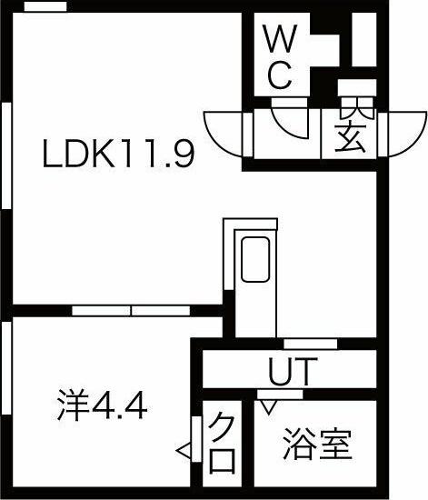 CARRERA二十四軒(1LDK/3階)の間取り写真
