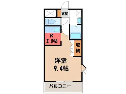 アラモード(1K/1階)の間取り写真