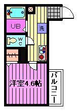 MELDIA北与野 V(1K/3階)の間取り写真