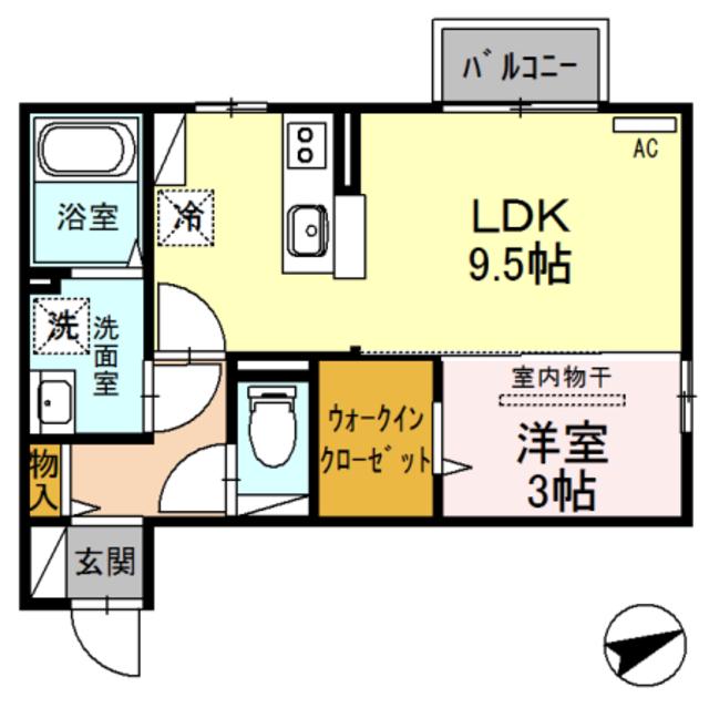 セブンワンテンJ(1LDK/2階)の間取り写真