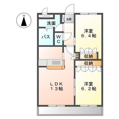 グレースマンション28-1130(2LDK/1階)の間取り写真