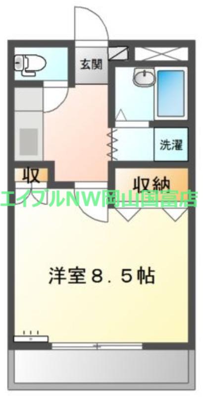 マンションアーク弐番館(1K/2階)の間取り写真