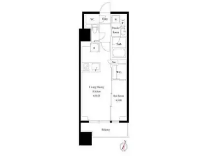 GRANPASEO明大前(1LDK/6階)の間取り写真