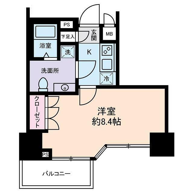 セジョリ目黒(1K/1階)の間取り写真