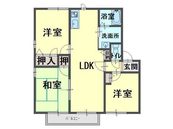 フォレストいずみ(3LDK/2階)の間取り写真