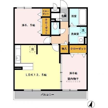 プリムローズI(2LDK/2階)の間取り写真