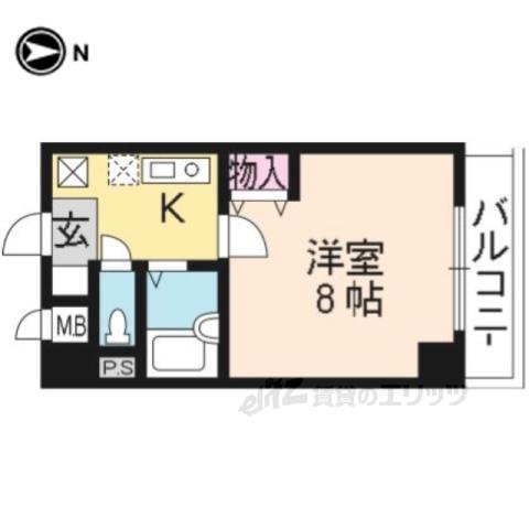 サムティ上堀川(1K/5階)の間取り写真