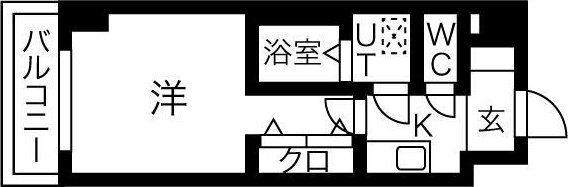 プライムアーバン仙台木町通(1K/8階)の間取り写真