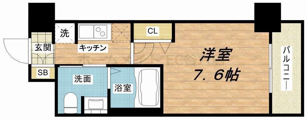 エスリード森ノ宮駅前(1K/5階)の間取り写真