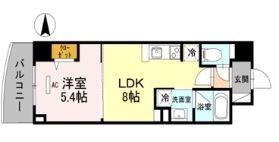 DTOWER 芥川(1LDK/6階)の間取り写真
