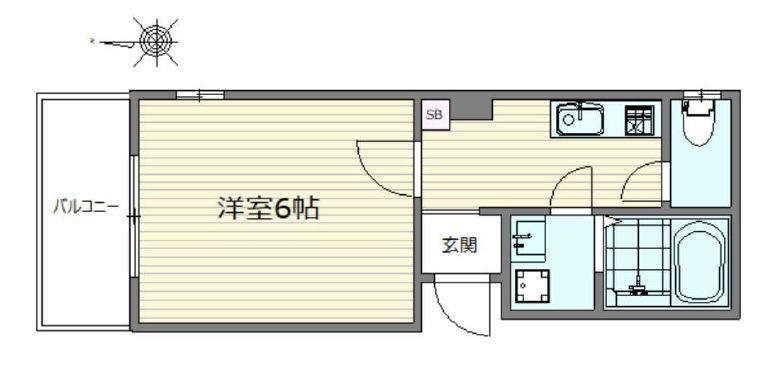アルバ新宿(1K/3階)の間取り写真