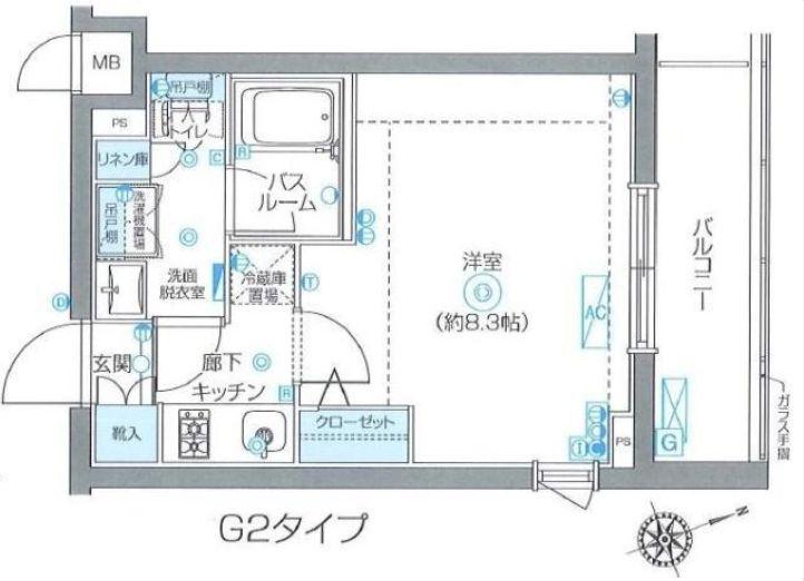 ZOOM吉祥寺イースト(1K/5階)の間取り写真