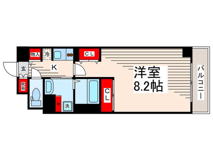 ファランド-ルカサイ(1K/5階)の間取り写真