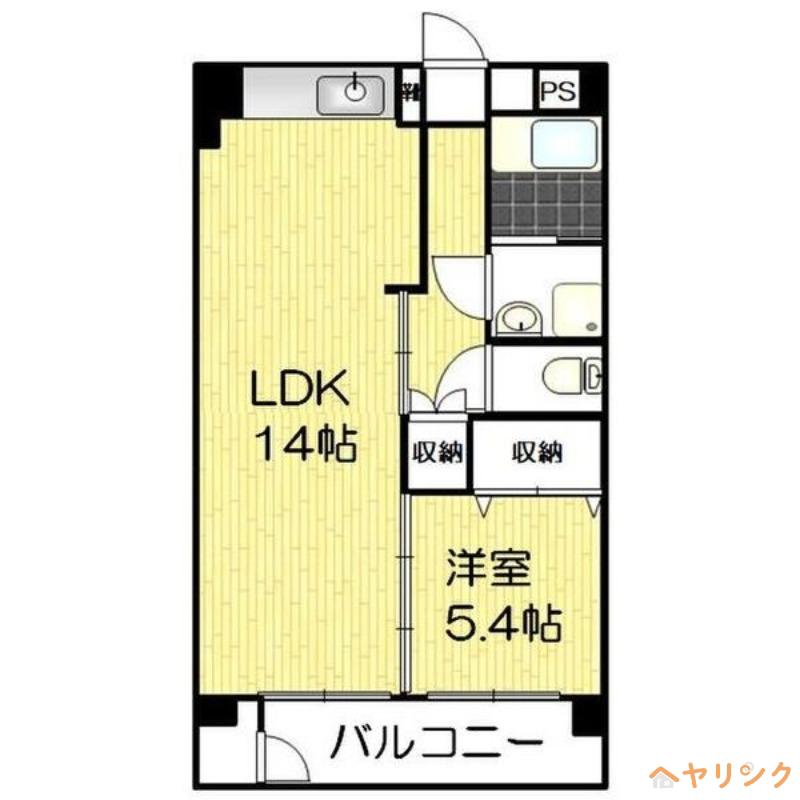 ローヤル白山(1LDK/3階)の間取り写真