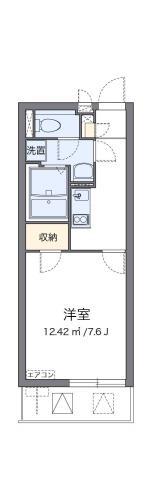 クレイノエルズ東湊(1K/2階)の間取り写真