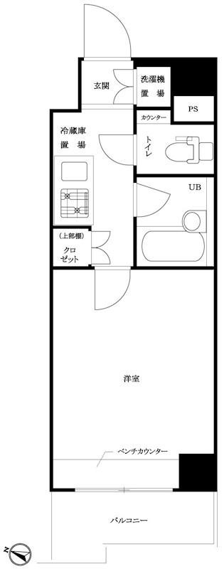 ルーブル大森山王弐番館(1K/2階)の間取り写真