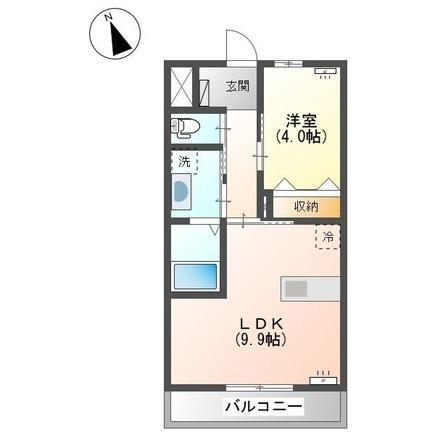 グレイス ヴィラⅢ(1LDK/2階)の間取り写真