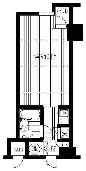 ニュー池袋ハイツ(ワンルーム/6階)の間取り写真