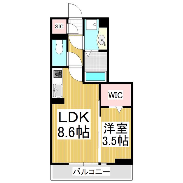 AMABILIS(1LDK/2階)の間取り写真