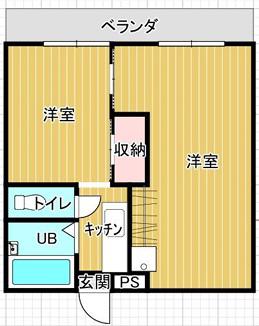 セントポーリア(1LDK/1階)の間取り写真