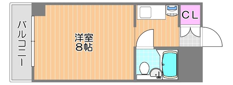チュリス幸町(1K/7階)の間取り写真