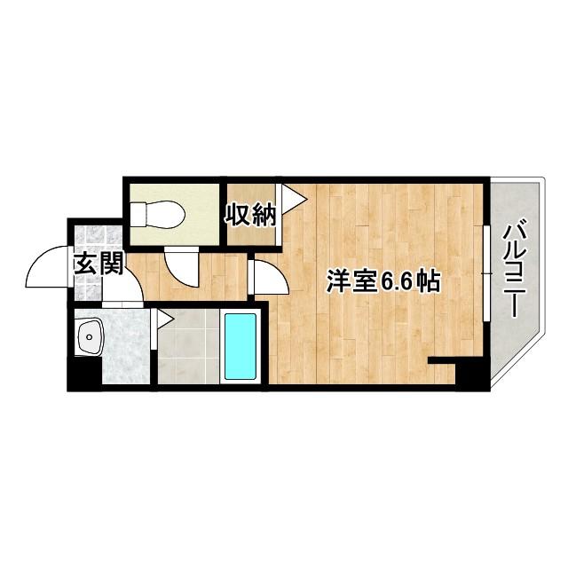 サンロール難波南(ワンルーム/3階)の間取り写真