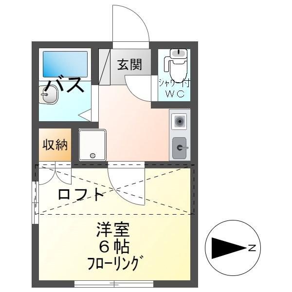 メープル上田I(1K/1階)の間取り写真