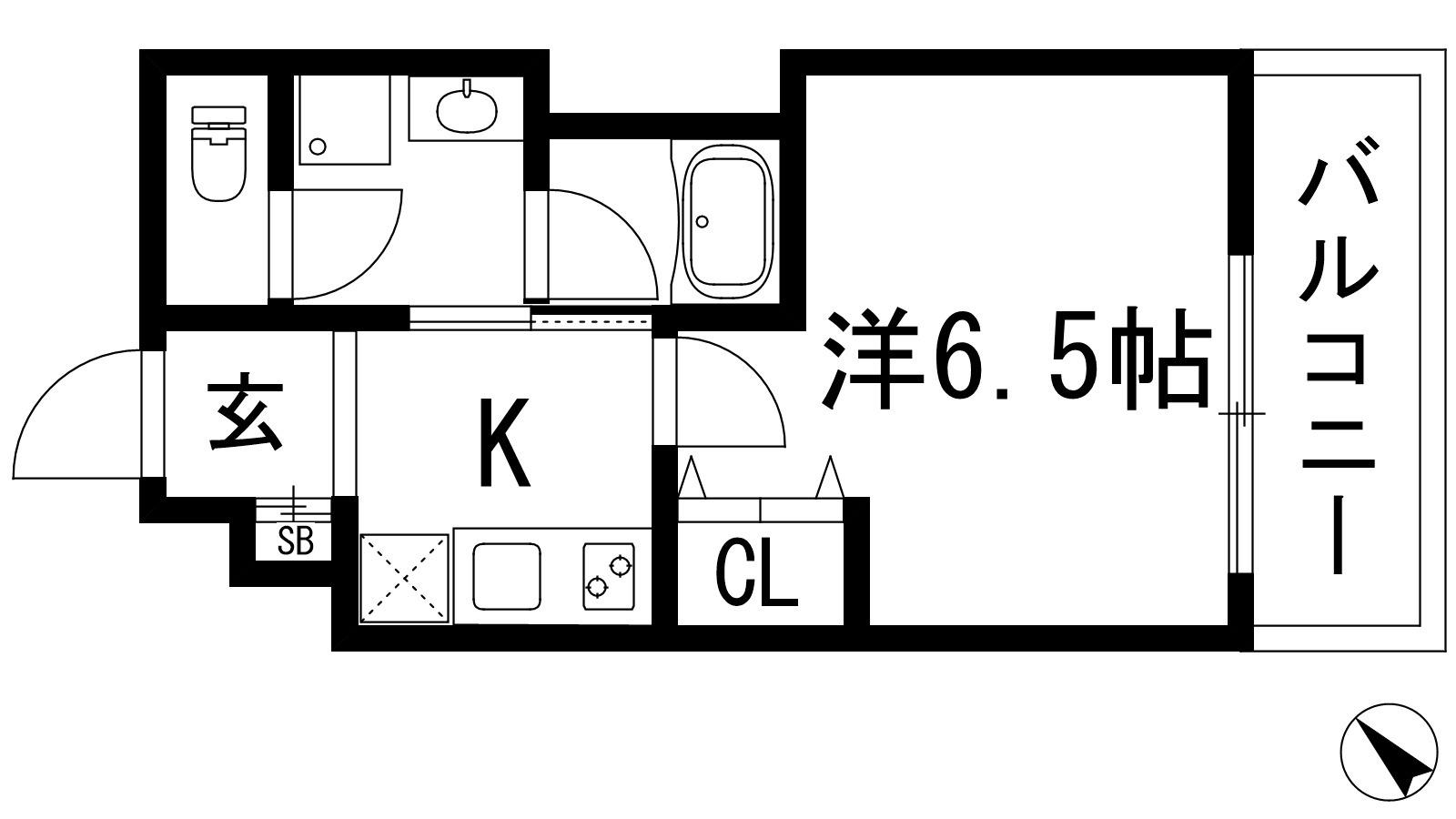 ウェルスクエア池田井口堂(1K/3階)の間取り写真