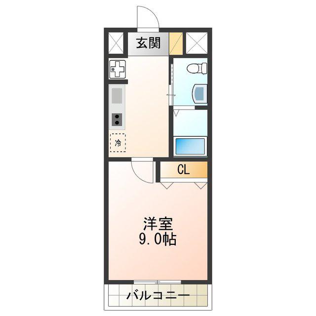 リアライズ住之江公園(1K/4階)の間取り写真