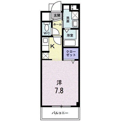 ファインズ コート(ワンルーム/2階)の間取り写真