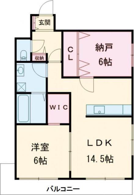 エフイー大阪狭山(1SLDK/2階)の間取り写真
