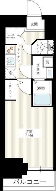 HY′S三ノ輪(1K/7階)の間取り写真