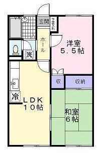 グランハイム黒須(2LDK/2階)の間取り写真