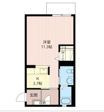 べレオ小茂根(1K/1階)の間取り写真