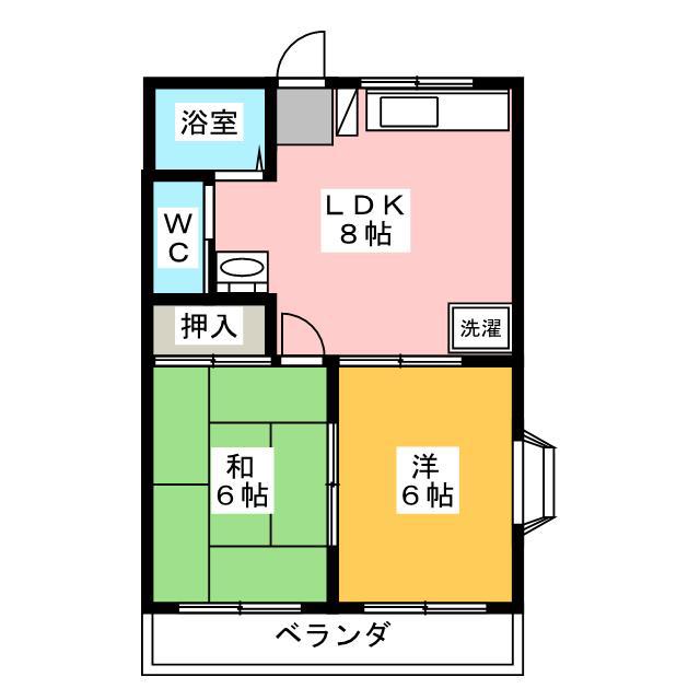 セフィール(2DK/1階)の間取り写真