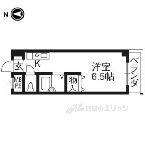 ヴィラ鈴木(ワンルーム/3階)の間取り写真