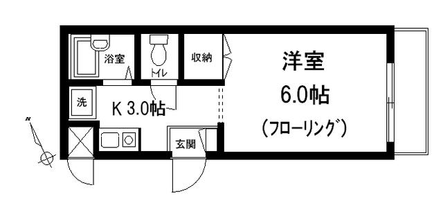 パロヴェルデ(1K/3階)の間取り写真
