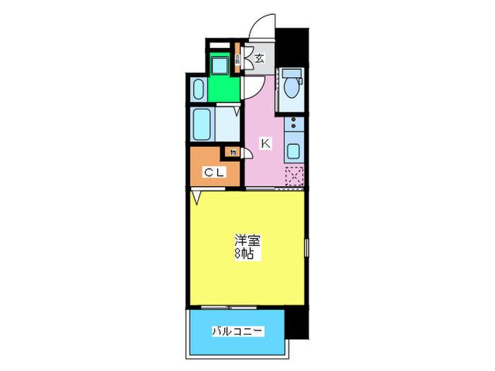 フォレストグレイス城東京橋I(1K/6階)の間取り写真