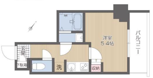グラード新所沢(1K/3階)の間取り写真