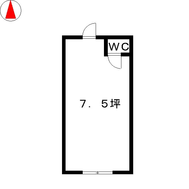 高砂マンション(ワンルーム/1階)の間取り写真