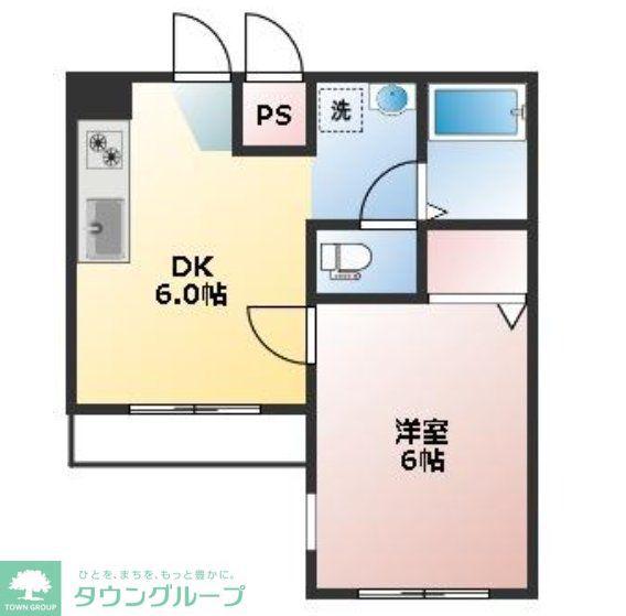 TOYO COOP(2DK/3階)の間取り写真