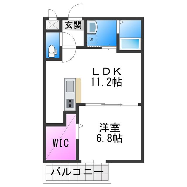フジパレス今川II番館(1LDK/3階)の間取り写真