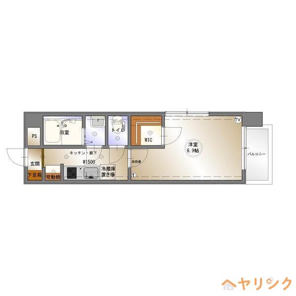 浅野ビル(1K/4階)の間取り写真