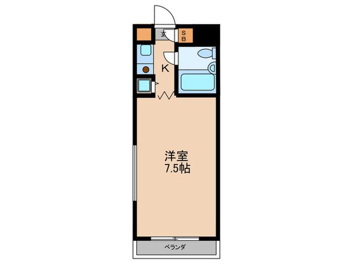 ウィルオリンピア栄町(1K/3階)の間取り写真