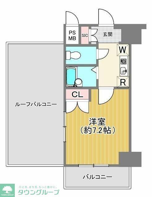 ヴェルト杉並サウスヒル(1K/3階)の間取り写真
