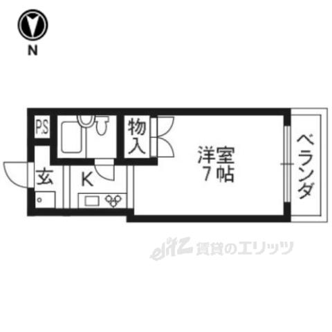 MAISON CREWS ICHIJOJI(ワンルーム/2階)の間取り写真